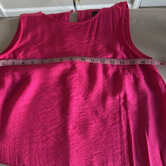 Maeve Women’s Marlene Tiered High Low Maxi Dress Sleeveless Hot Pink Size XS - Picture 7 of 9